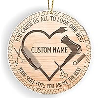 Vista 13 de CUBICER Adorno personalizado de mecánico de automóvil, adornos acrílicos blancos, decoración de árbol de pino de Navidad para adultos, hombres