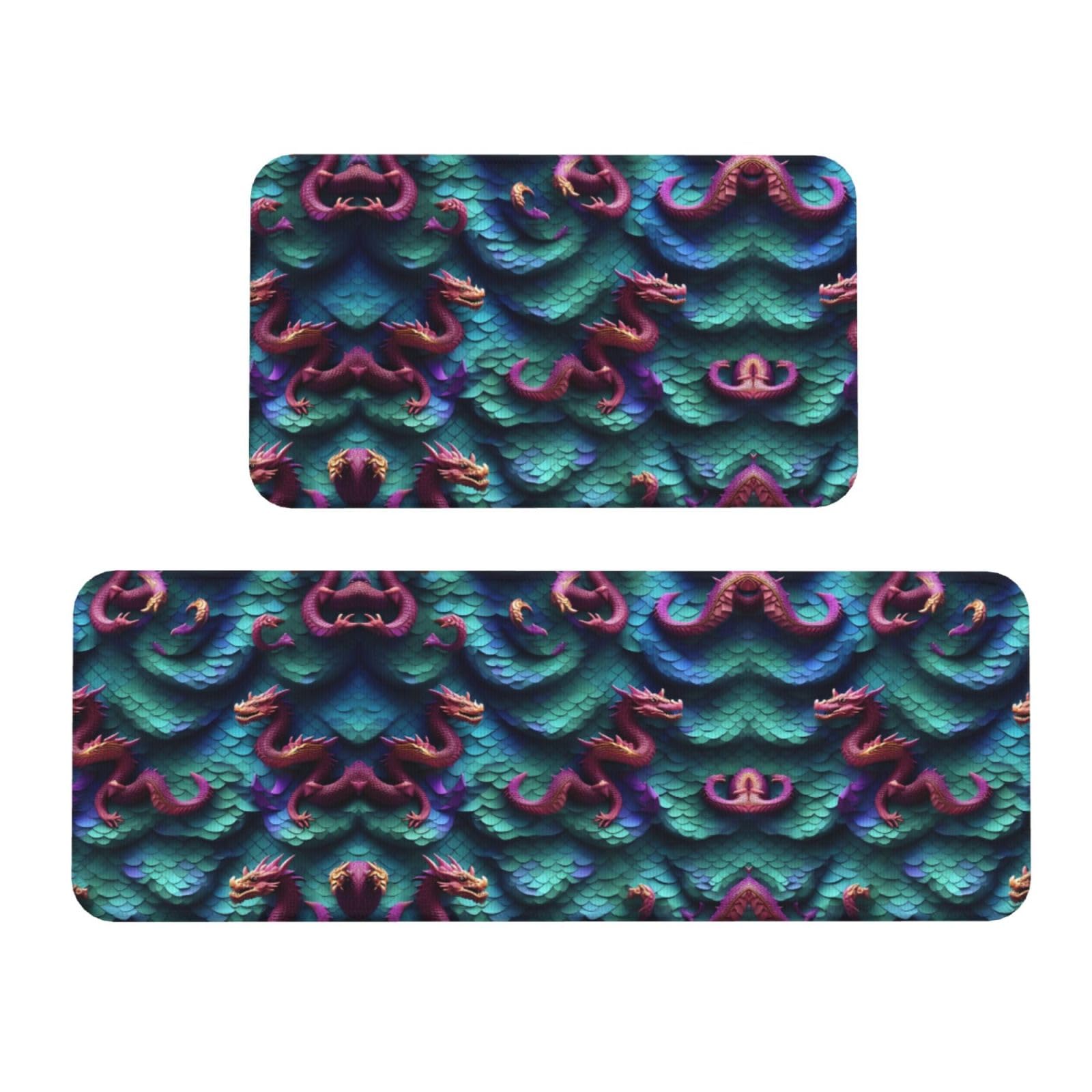 Tapis de cuisine antidérapant imperméable lot de 2 EdWal lavable