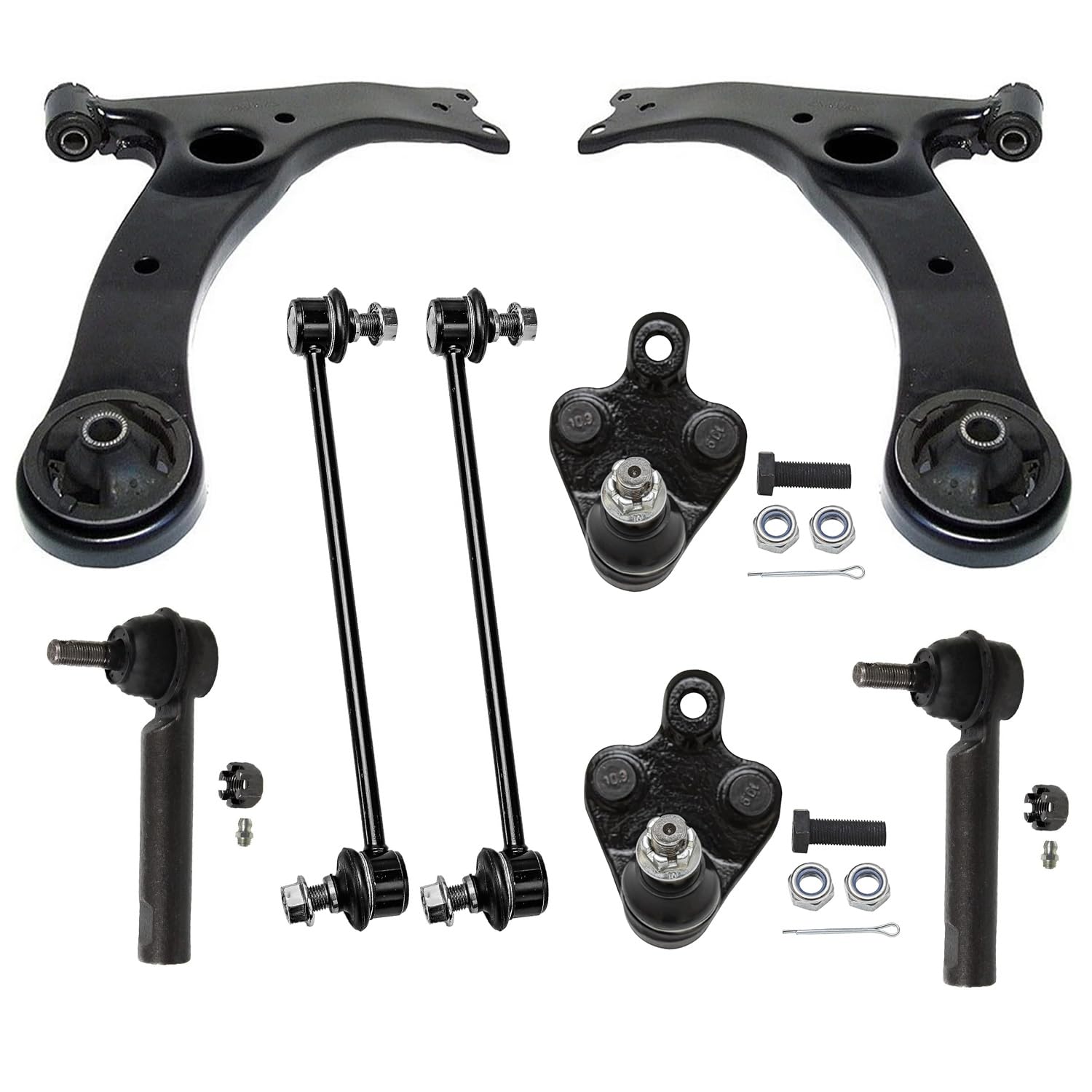 Detroit Axle - 8pc Front End Kit for 2009-2013 Toyota Corolla Matrix