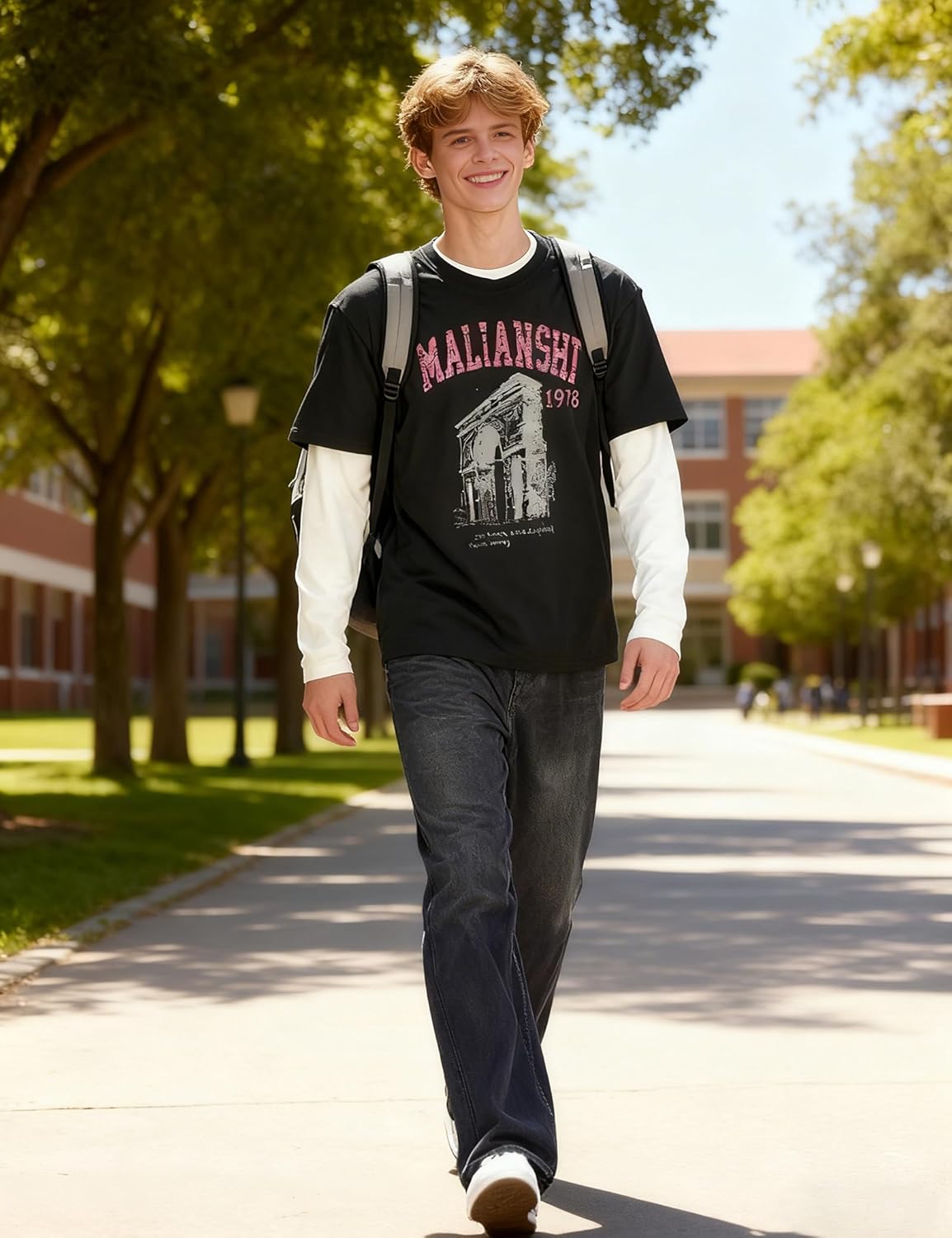 Plaid&Plain Men's Hip Hop Baggy Jeans Casual Wide Leg Y2k Skateboard Vintage Denim Pants Streetwear - Image 8