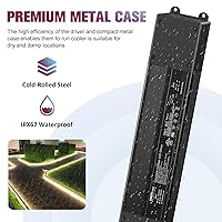 Vista 6 de EMITEVER Controlador LED regulable Triac de 150 W, fuente de alimentación regulable de 100-277 VCA a 24 VCC, transformador IP67 impermeable