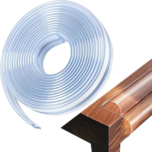 A prueba de bebés, tira protectora de borde de 0.4 pulgadas, protectores de esquinas suaves de silicona gruesa con adhesivo fuerte precintado