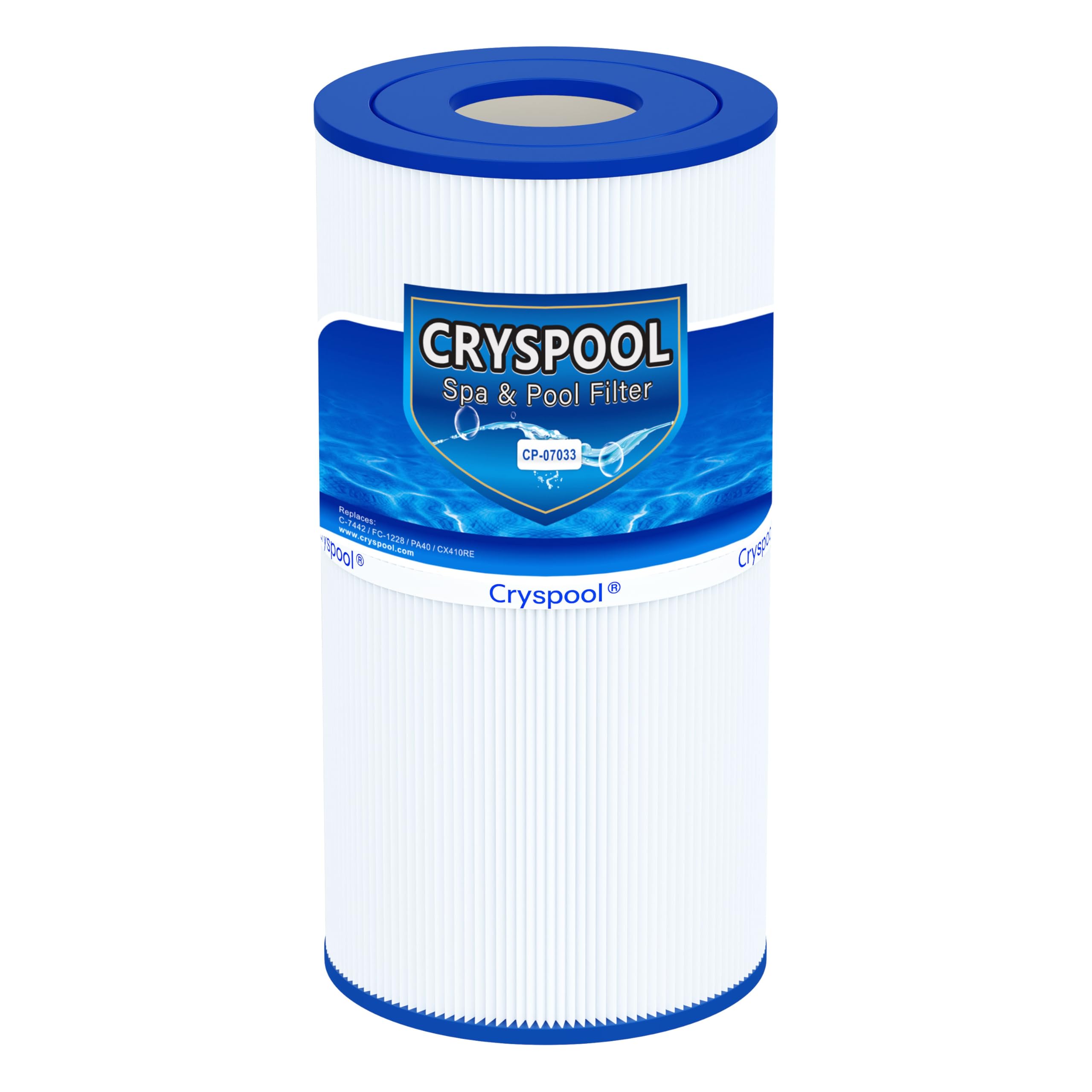 Cryspool® 07033 Filter Compatible with CX410RE, Easy Clear Filter C400, C-7442, PA40, FC-1228, 40 Sq. Ft Pool Filter Cartridge, 1 Pack