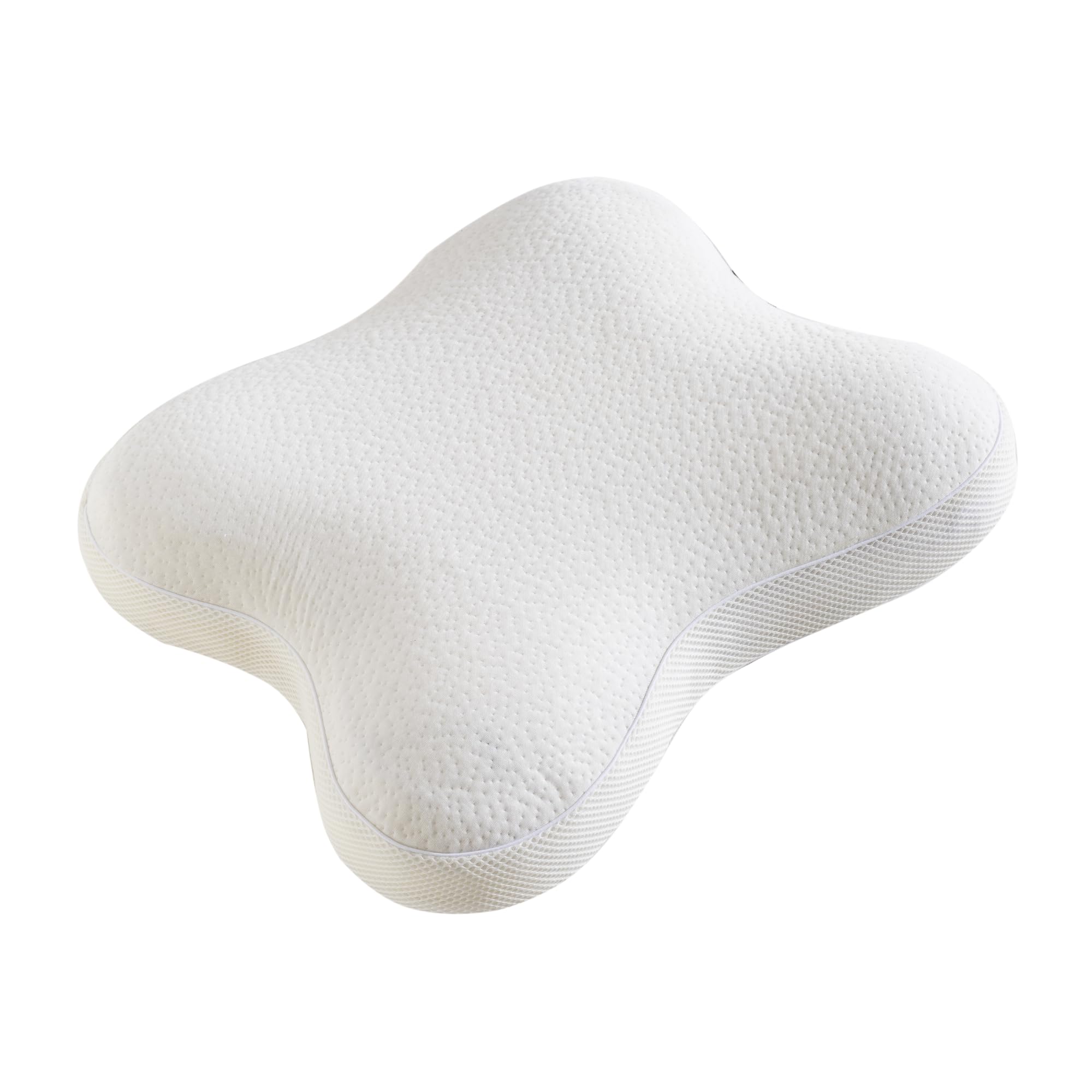 Poduszka dla osób śpiących na boku z pianki z pamięcią kształtu, wiskoelastyczna poduszka pod głowę, ergonomiczna poduszka podpierająca kark, miękka poszewka na poduszkę, biała (54 x 43 x