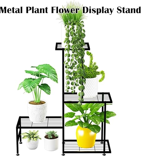 Miniatura 3 de Twhep Soporte para plantas para interiores y exteriores, estante de metal de 5 niveles para macetas de flores, estante de exhibición de hierro