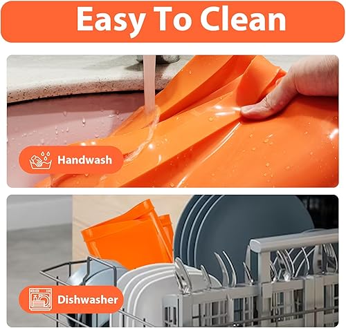 Miniatura 6 de CONIJIWA Alfombrilla de silicona de 28 pulgadas para Blackstone, cubierta de parrilla de grado alimenticio resistente, protege tu plancha de