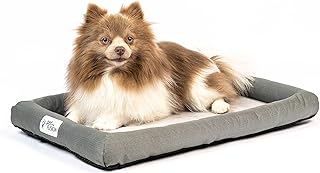 PetFusion Kühlendes Hundebett, orthopädischer Memory-Schaum, Anti-Angst-Matte, alle Temperaturkontrolle, beruhigendes und beruhigendes Welpenbett, Größe XS (53 x 30 cm) product image