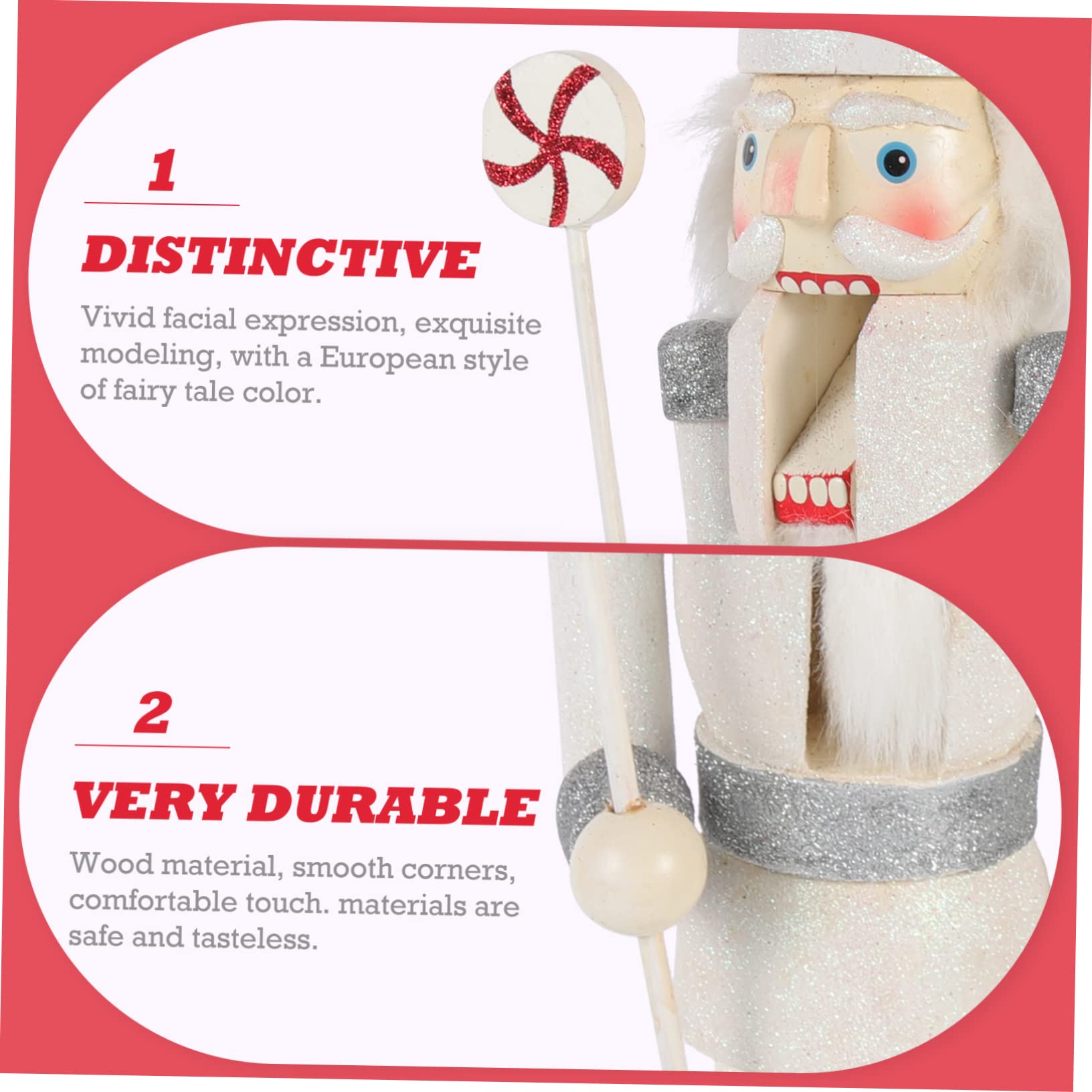 PRETYZOOM 4 Pz soldato schiaccianoci ornamento da tavolo per feste di Natale schiaccianoci decorativi natalizi fili natalizi fili di natale decorazioni natalizie all'aperto Di legno