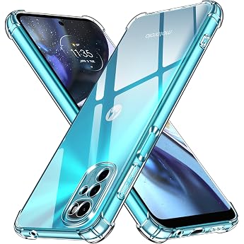 ivoler Clear Silicone Case for Motorola Moto G22 / Moto E32s with Shockproof Protective Corners, Thin Soft Transparent Protec