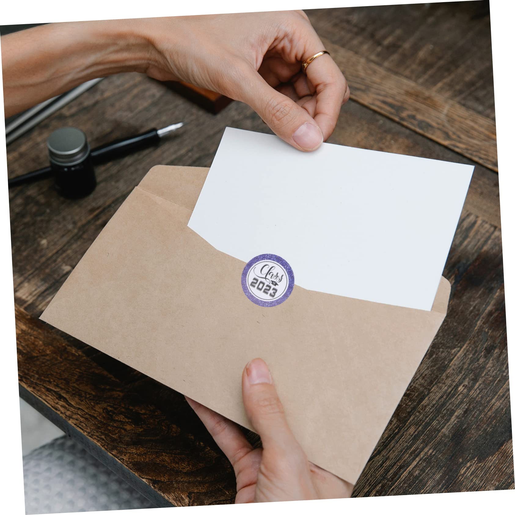 LALAFINA 80pezzi Etichette Adesive Per Laurea Da Stickers Sigillanti e Per Feste e Regali Facili Da Applicare e Rimuovere Senza Residui