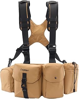 Camnoon Camera Harness Chest Pack Camera Vest Camera Bag Camera Waist Pack Waterproof for DSLR Camera Body Lens Smartphone Water Bottle