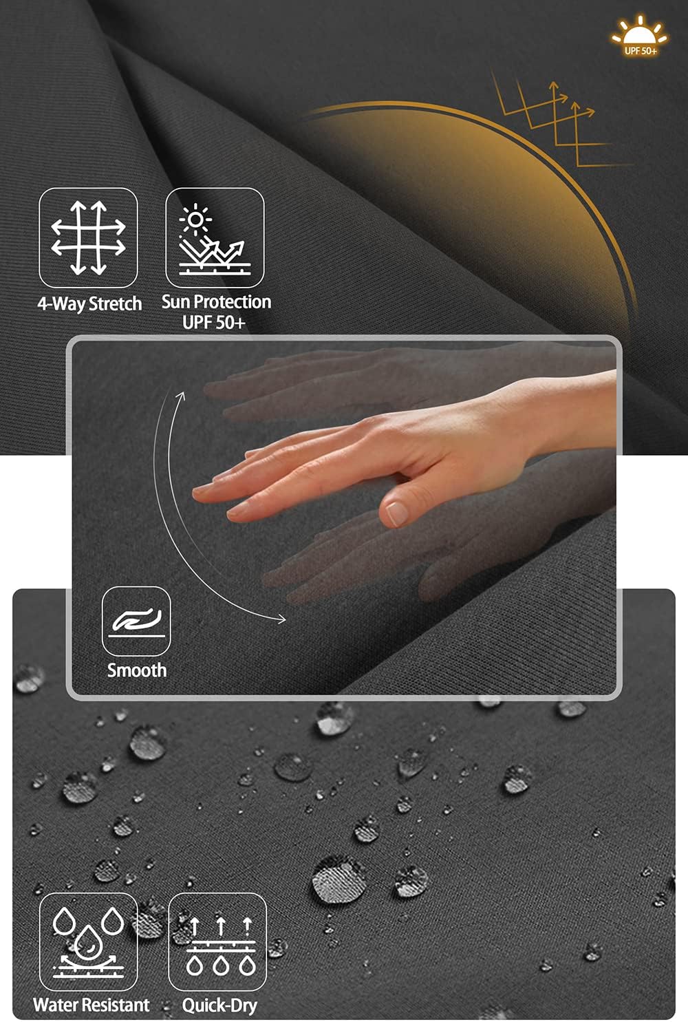 JENEARY Women‘s 15" Long Shorts Below The Knee Hiking Capris UPF50+ Quick Dry Bermuda Shorts - Image 4