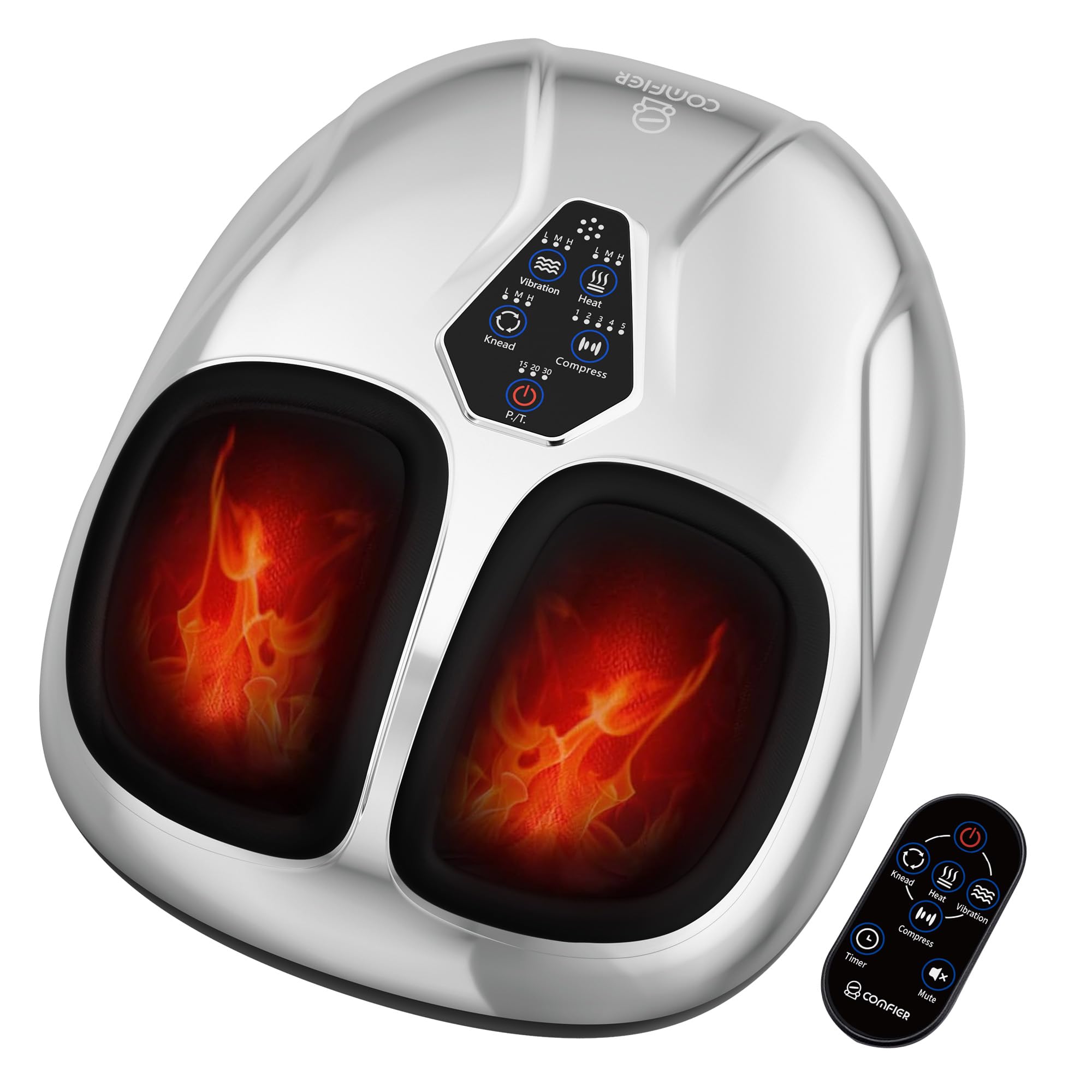 Photo 1 of COMFIER Collapsible Foot Spa Bath Massager with Heat, Pedicure Foot Spa with Bubbles, Red Light, Pumice Stone and Shiatsu Massage Rollers, Heated Bath Spa for Relaxation and Stress Relief