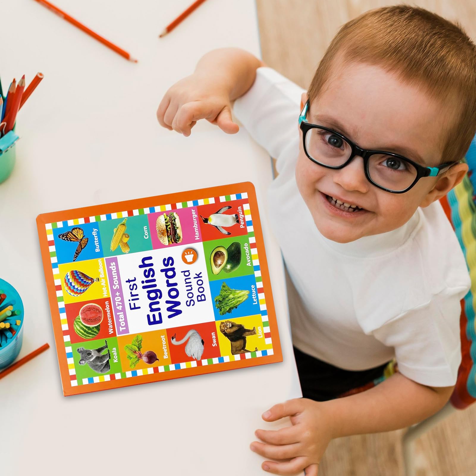 Książka do mówienia po angielsku - angielski książka do nauki słów dla dzieci - angażujące narzędzie edukacyjne do nauki towarzysza dla przedszkolaków uczniów w wieku 2-6 lat dziewcząt i chłopców