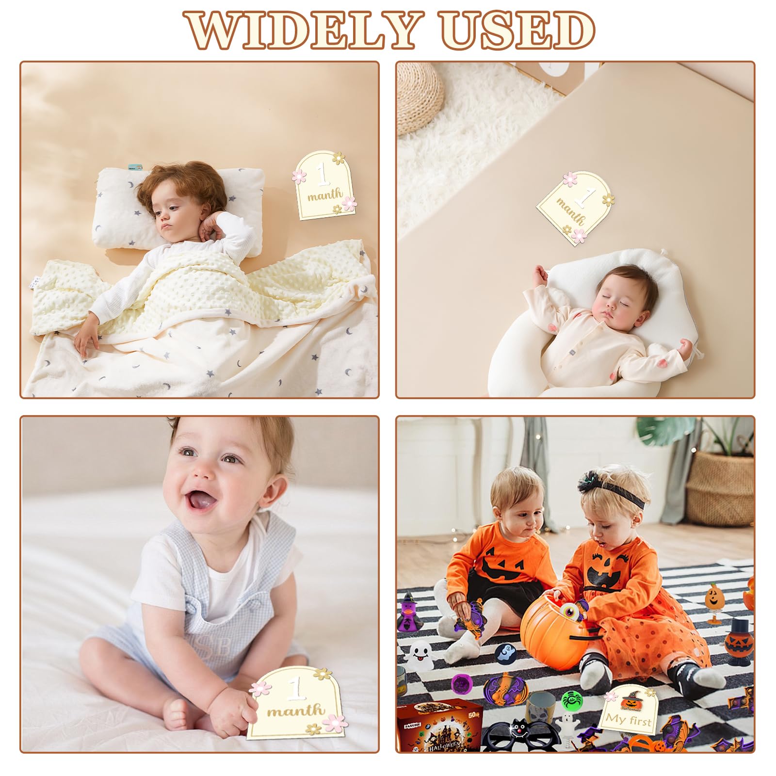 Decorazioni per carte dei mesi del traguardo del bambino, carte mensili in legno per il traguardo del bambino Vacanza Annuncio del bambino traguardo del neonato Cartelli dei mesi del bambinos