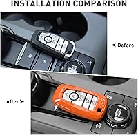 Vista 2 de para Ford Bronco/Sport Carcasa de Llavero, Funda Protectora de Llaves Compatible con Ford Bronco/Sport 2021 2022 2023 (ABS, Naranja)