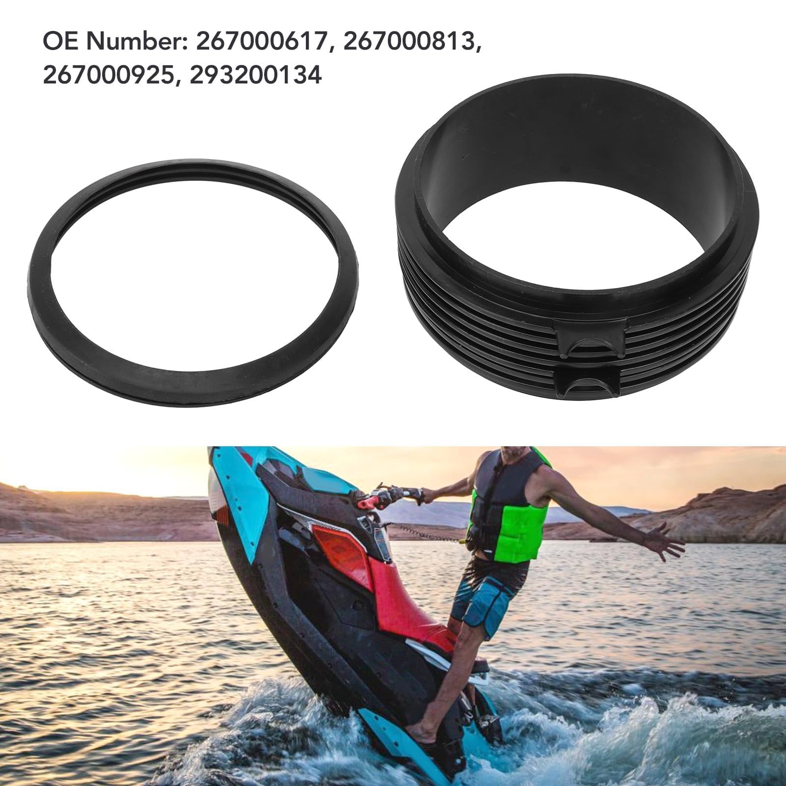 Reemplazo del sello de la bomba de chorro del impulsor del anillo de desgaste 267000617 para Seadoo Gtigtrgts Gts 90 Spark mejora el rendimiento de las embarcaciones a motor