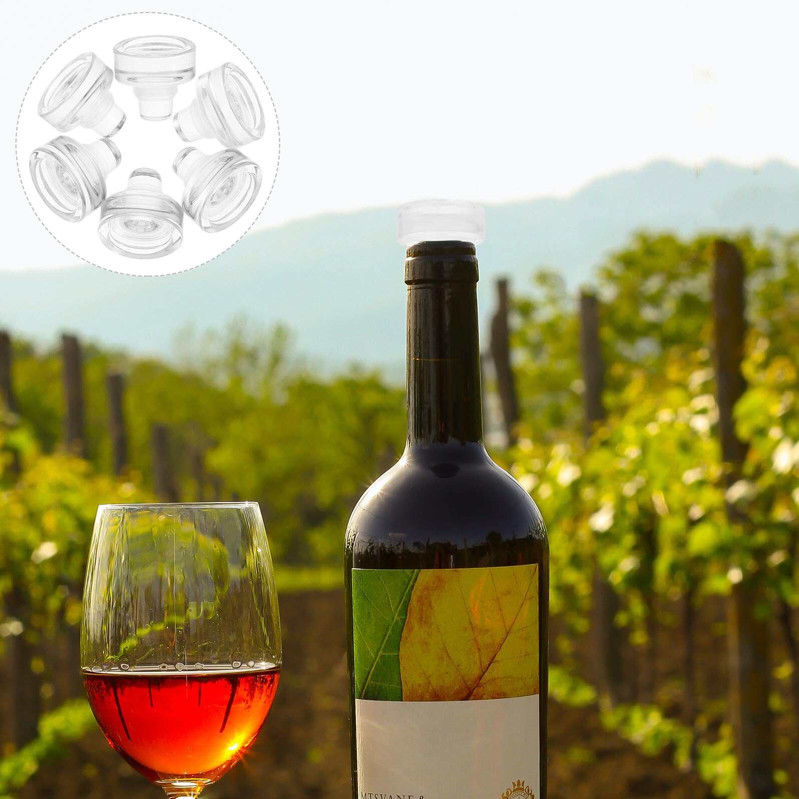 DECHOUS 10 Piezas Tapones de Botella Forma de T de Sellado Hermético Reutilizable para Vino Cerveza y Bebidas Aptos para Botellas de Vidrio Casa y Eventos