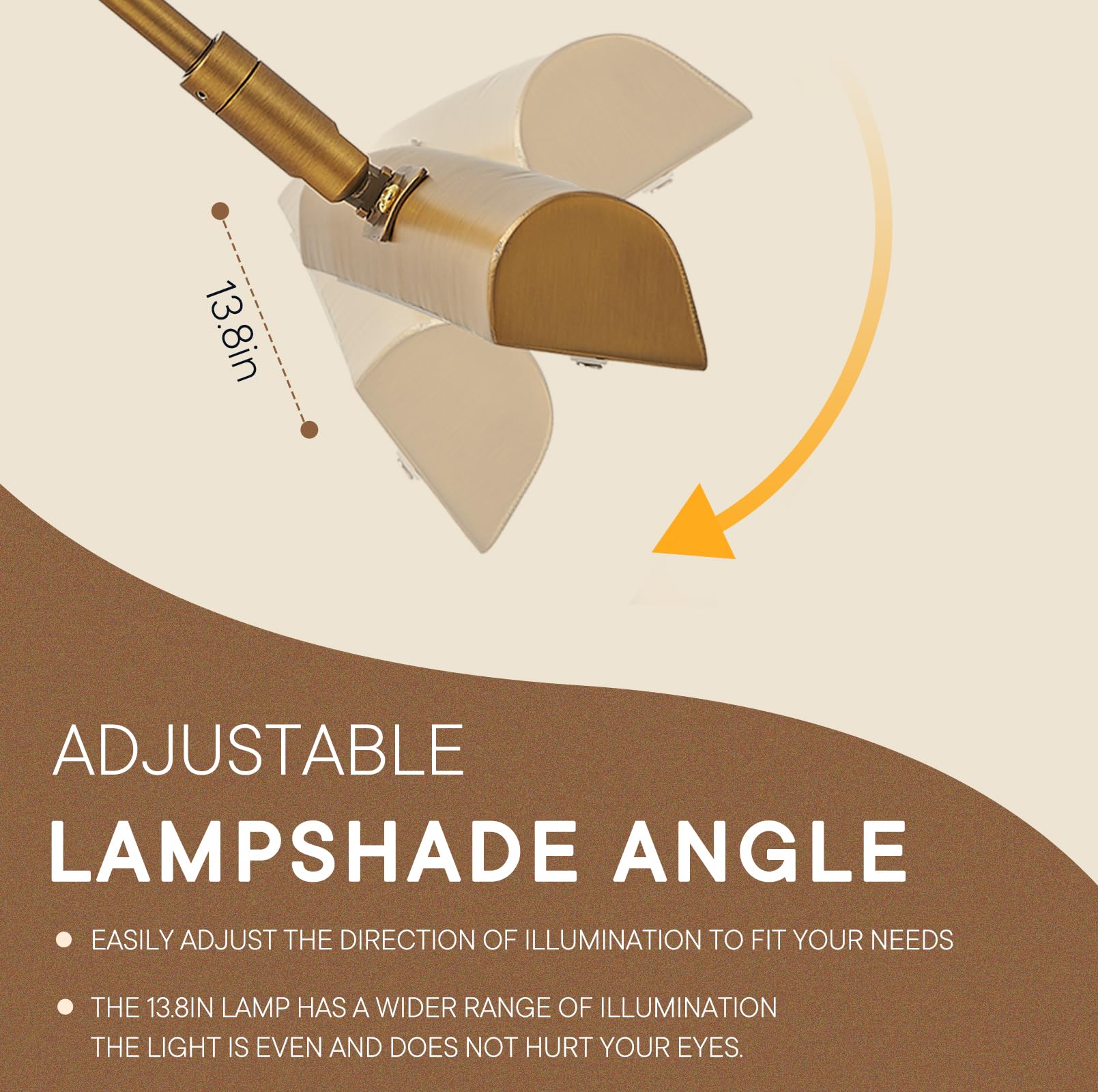 Lampe Piano Piano LED – Lampe de Piano Réglable avec Bras Ajustables, Contrôle Tactile & CRI≥95, Lampe Dorée Anti-Éblouissante pour Piano Vertical, Grand Piano & Bureau