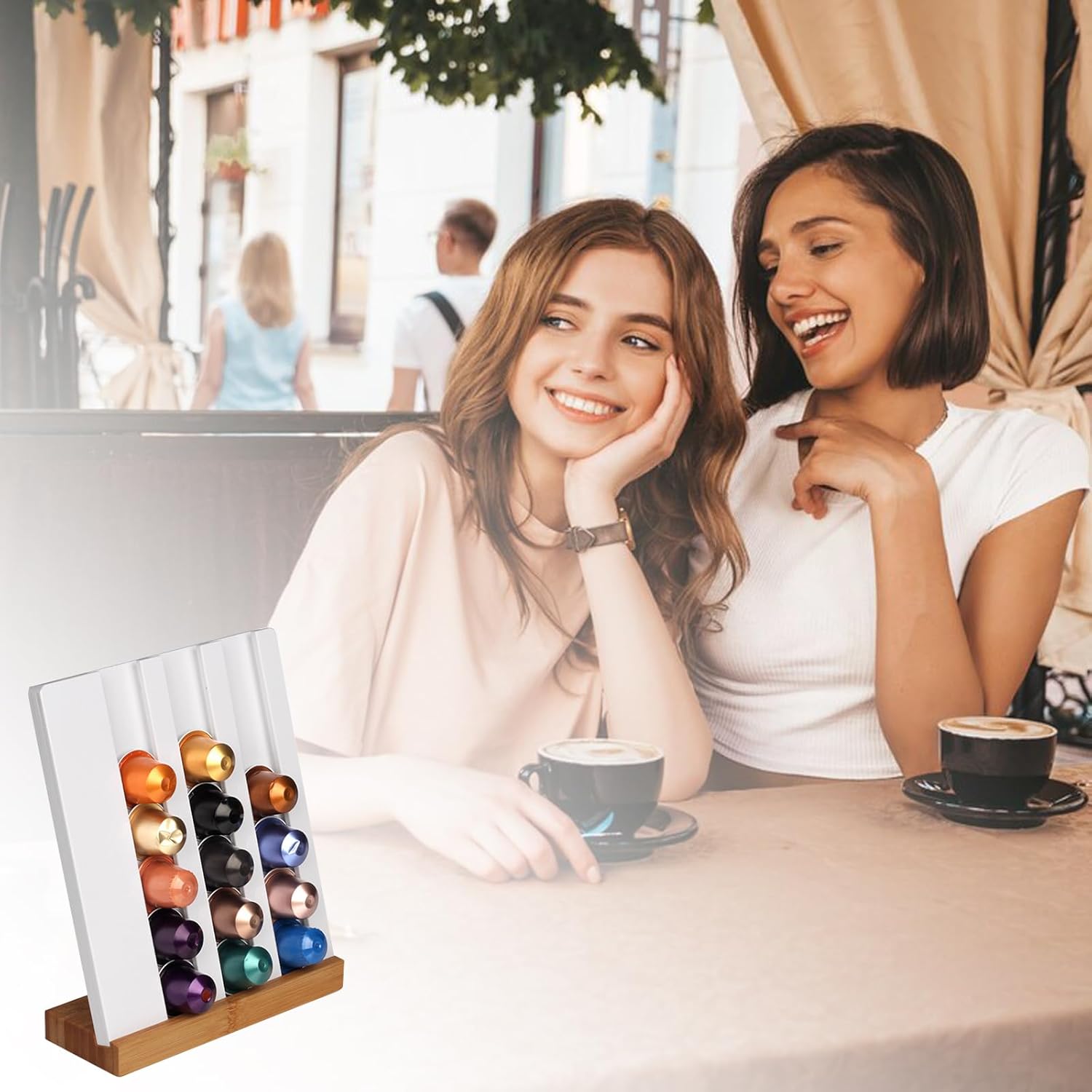 Multifuntional Coffee Display Rack Clear Pods Holder Acrylic Display Stand Suitable for Cabinet Clear Coffee Holder