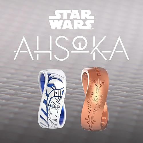 Miniatura 3 de Enso Rings Anillo de silicona clásico grabado de Star Wars, 0.315 in de ancho, 0.085 in de grosor