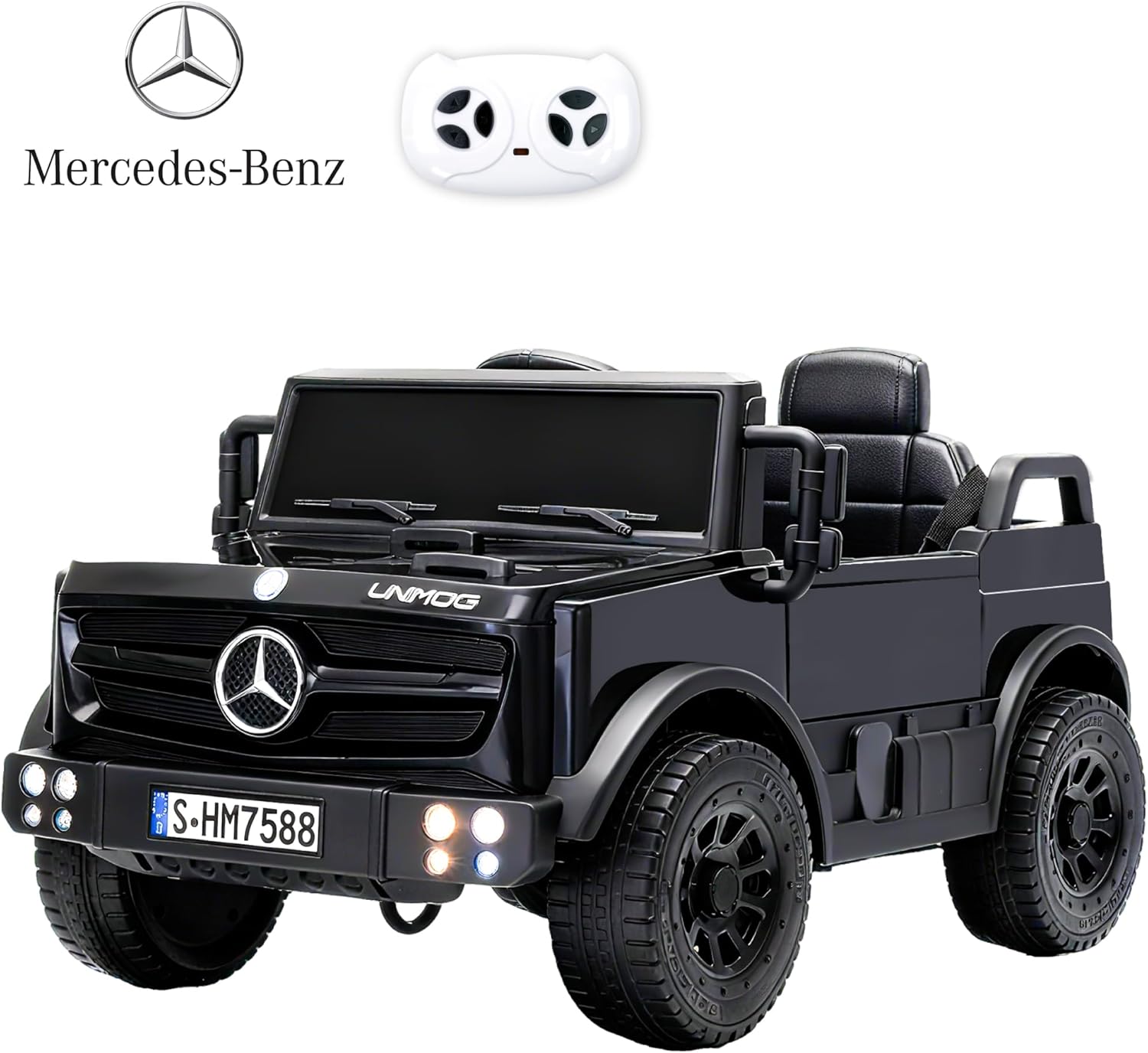 Kids Cars, 12V Ride on Car, Electric Car for Kids with Parent Remote Control, LED Headlights, Music Player,Bluetooth