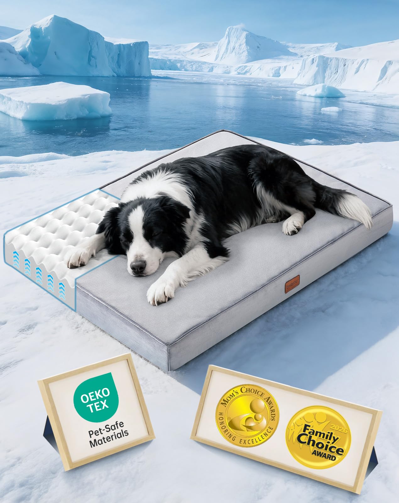 OhGeni Orthopedic Cooling Dog Bed