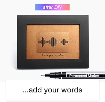 Amazon.com: IGREAN Bronze 'I Love You' Soundwave Art Print, 4.6 x