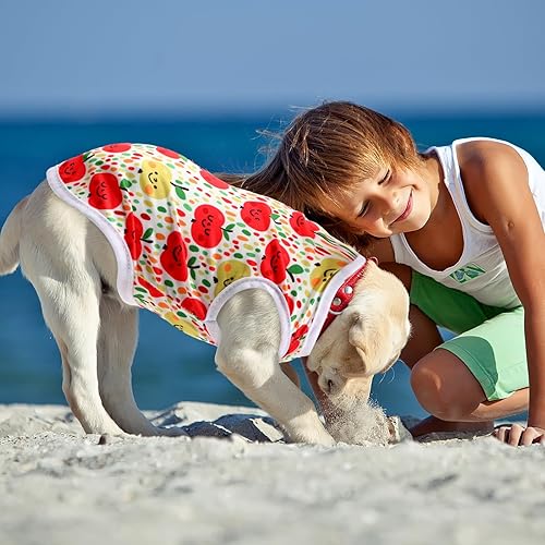 Vista 7 de Paterr 25 camisas para perro, ropa estampada para cachorros, camiseta transpirable de dibujos animados para perro, ropa suave para cachorros