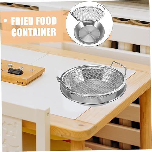 Miniatura 6 de Kisangel 1 juego de bandeja para hornear horno, colador de freidora de aire, recipientes para pasta, recipientes de galletas para alimentos, soporte