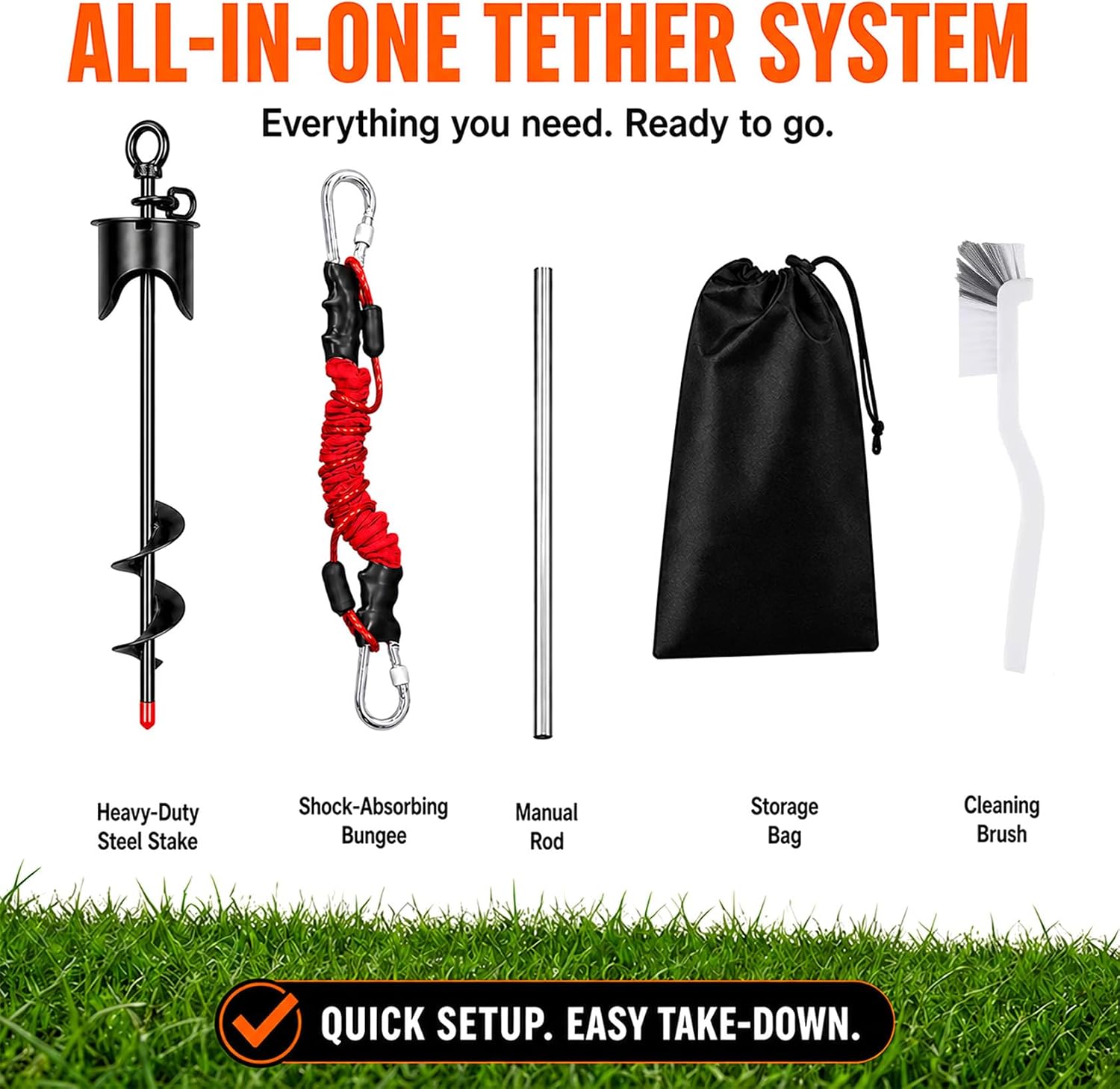 Dog Tie Out Cable and Stake