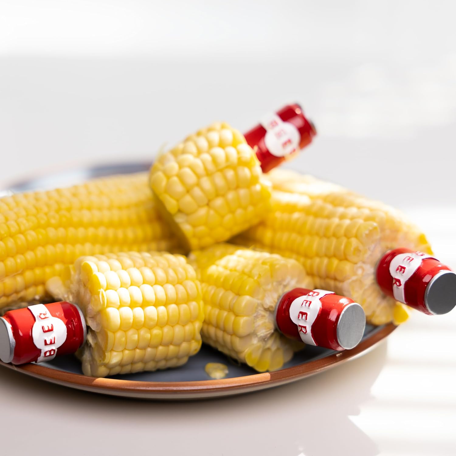 Outset Corn Holders, Beer Can Design, Set of 8 image 4