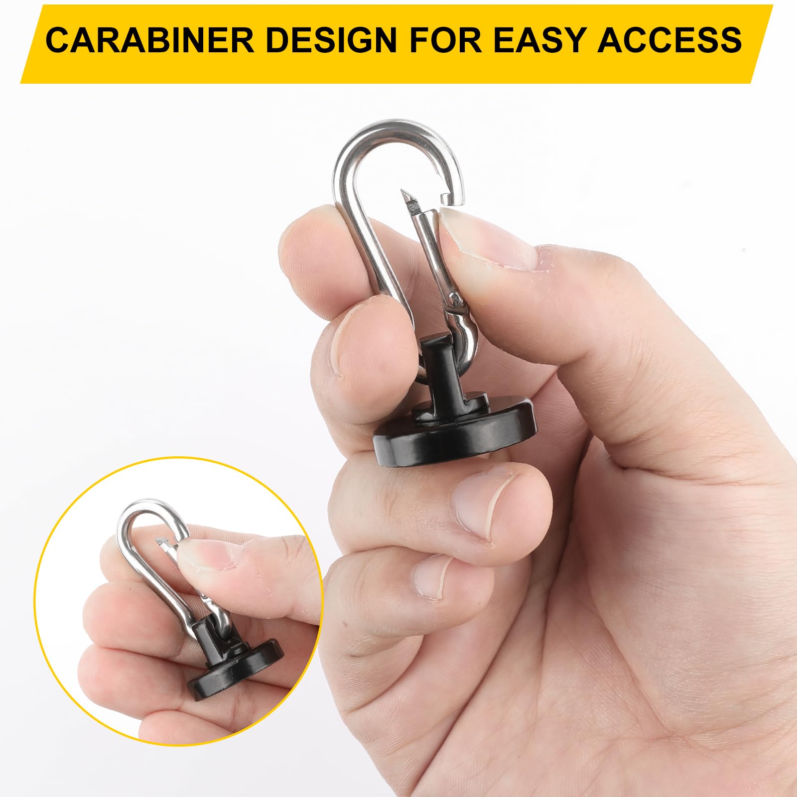 DIYMAG Magnetic Hooks - 15 Pack, 70LBS Strong -6