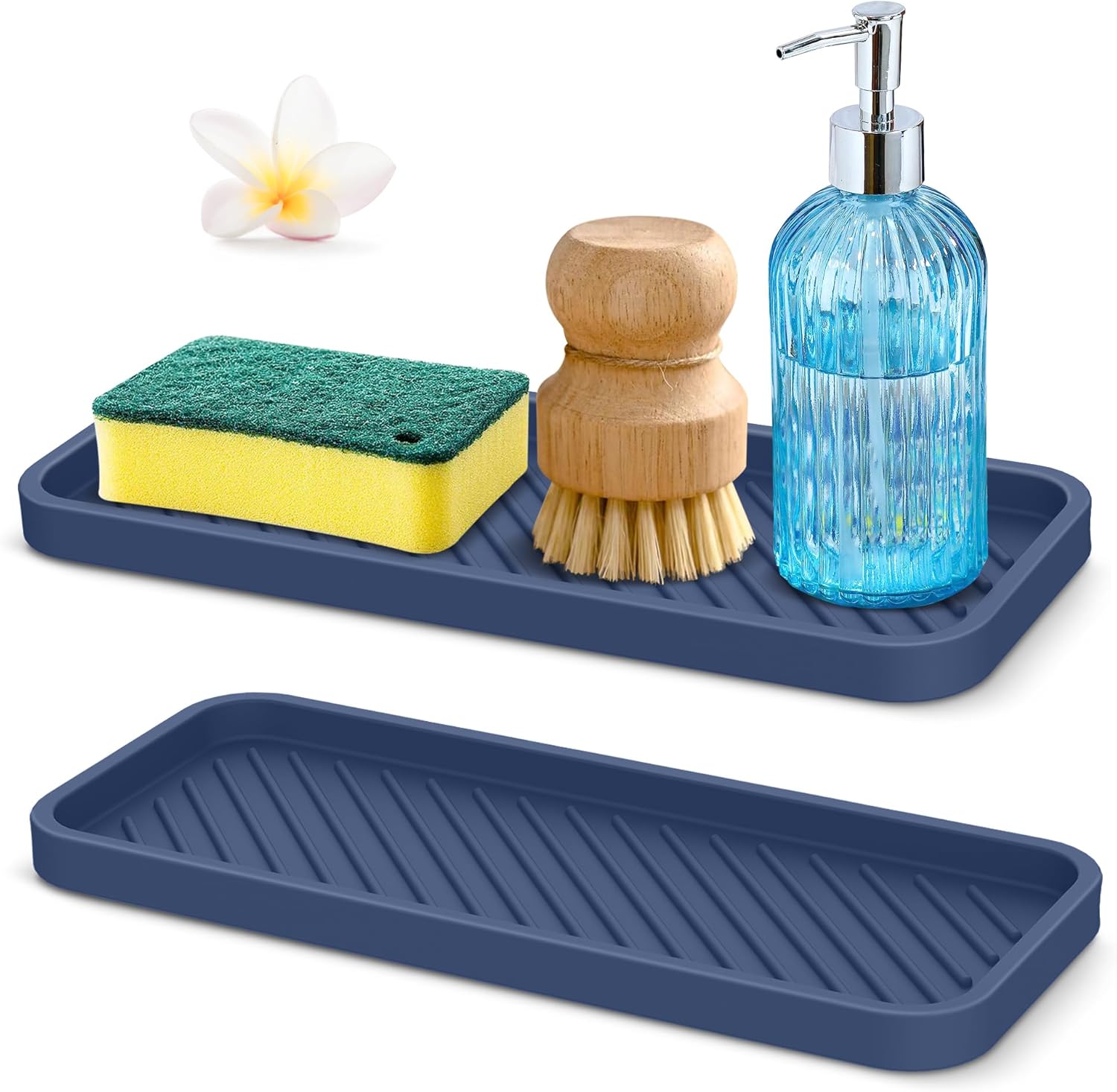 Amazon.com - Silicone Sponge Holder for Kitchen Sink-2 PCS Thicker ...