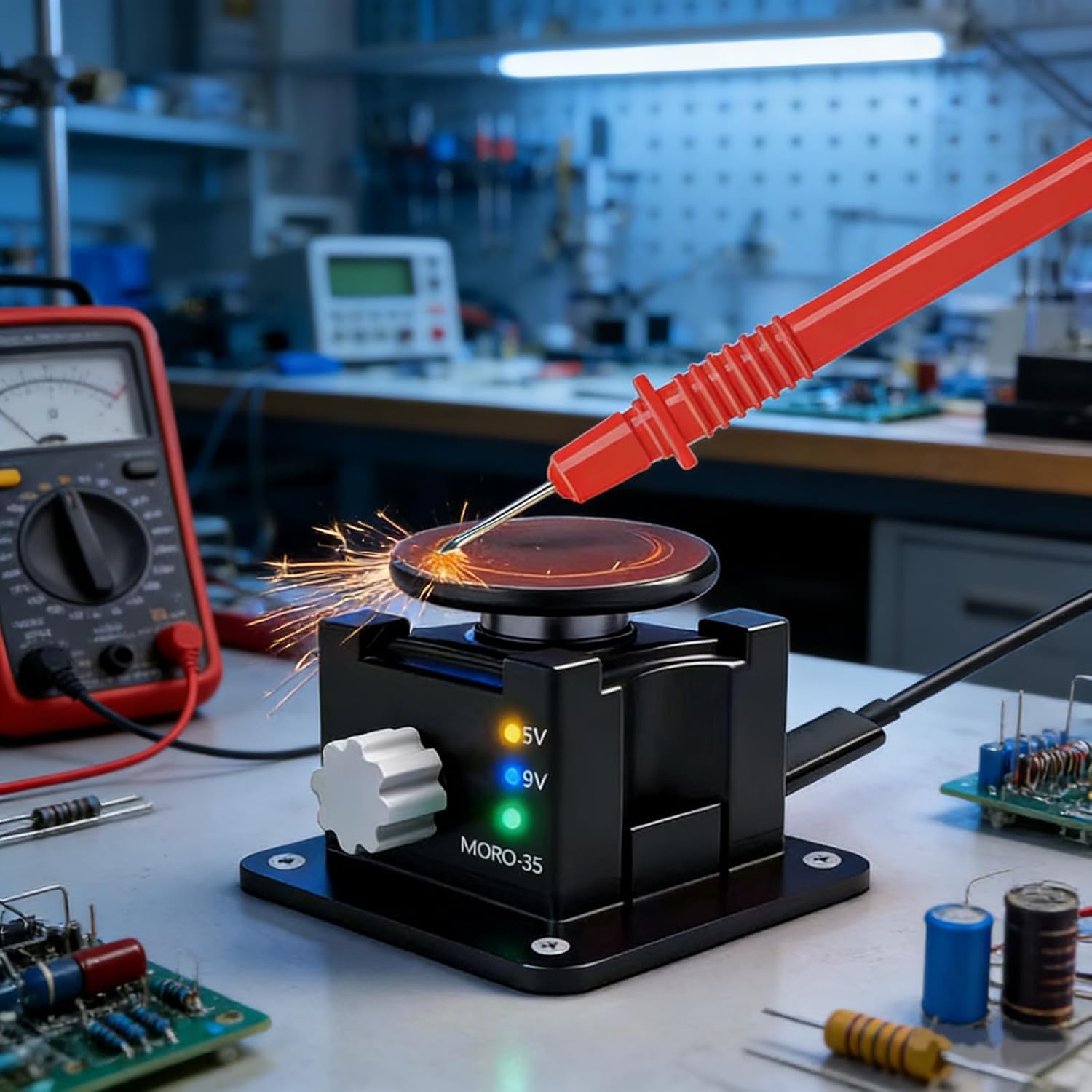 USB C Power Disc Polishing Grinding Machine 10000RPM Speed for Tweezers Probe Polishing Grinding Aluminum Plate Disc for Flat Machine