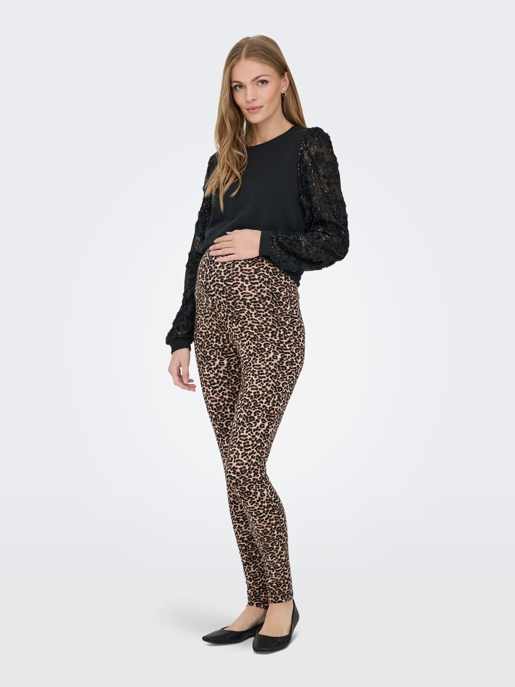 ONLY MATERNITY Olmlovely Life New Leg 2 Pezzi AOP Jrs Noos (Pacco da 2) Donna