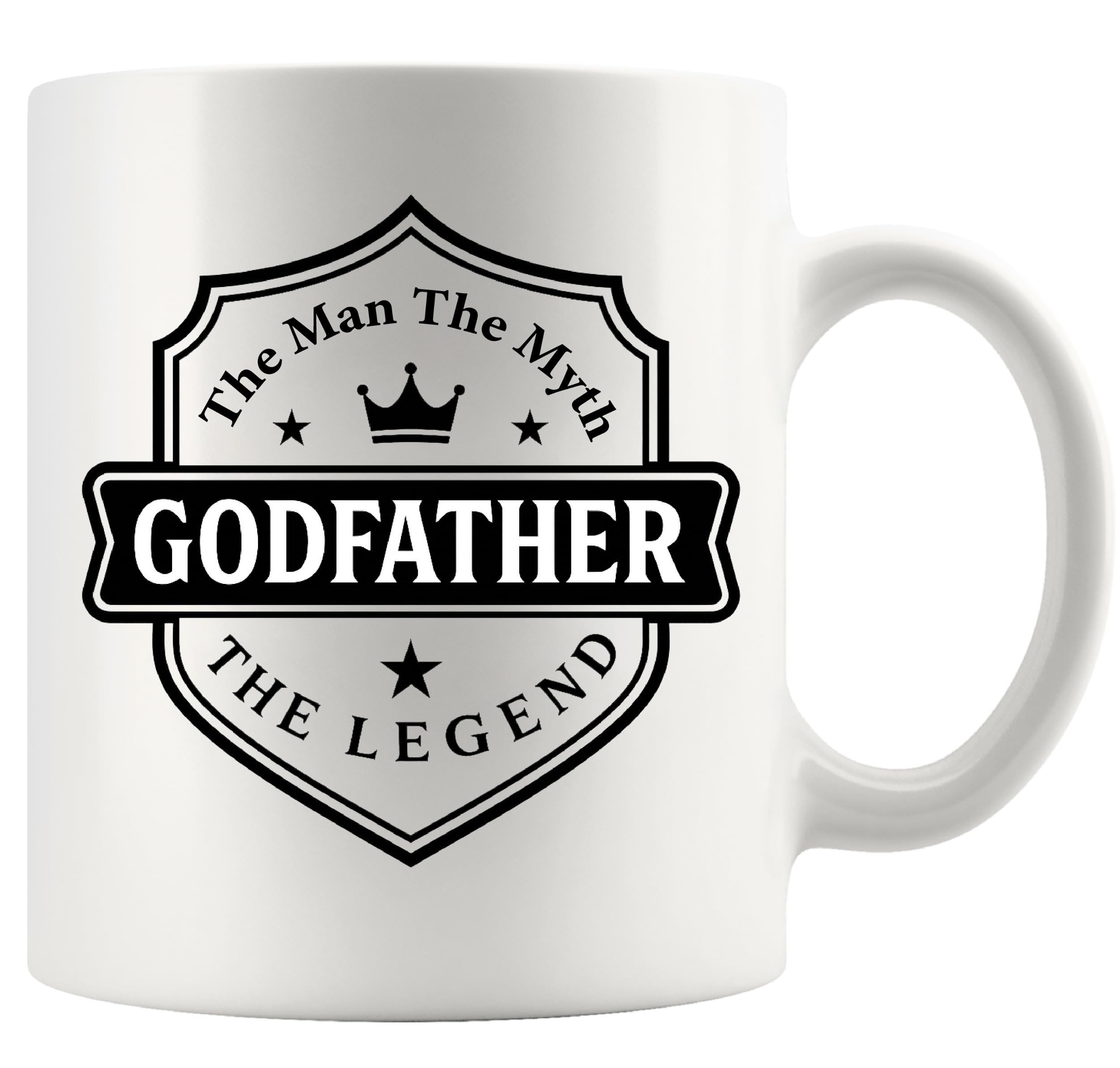 Panvola Godfather The Man The Myth The Legend Godfather Gifts from Godchild Goddaughter for Baptism Birthday Appreciation Gifts Novelty Drinkware Ceramic Mug 11 oz White
