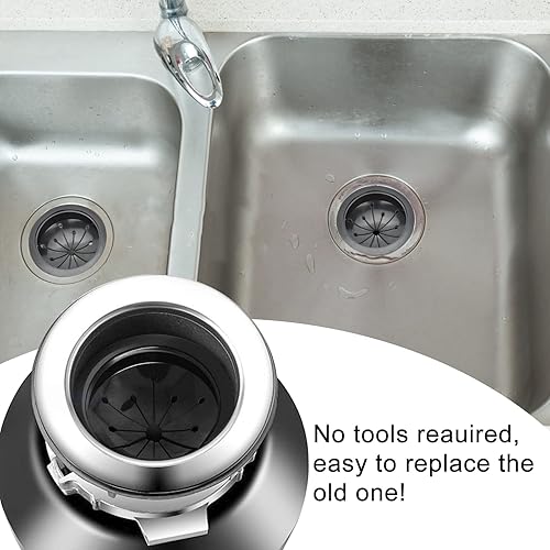 Miniatura 7 de Paquete de 2 tapones de eliminación de basura para eliminación de salpicaduras de 3-1/8 pulgadas, con cuello de 3-1/8 pulgadas, compatible con Waste