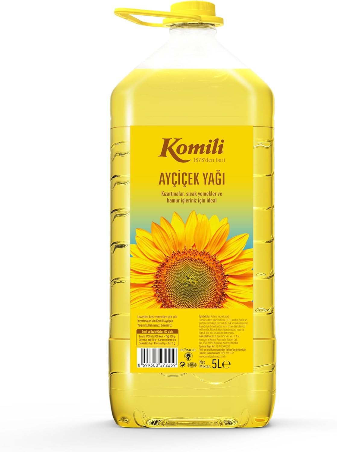 Komili Ayçiçek Yağı 5 lt Dar Ağız Pet