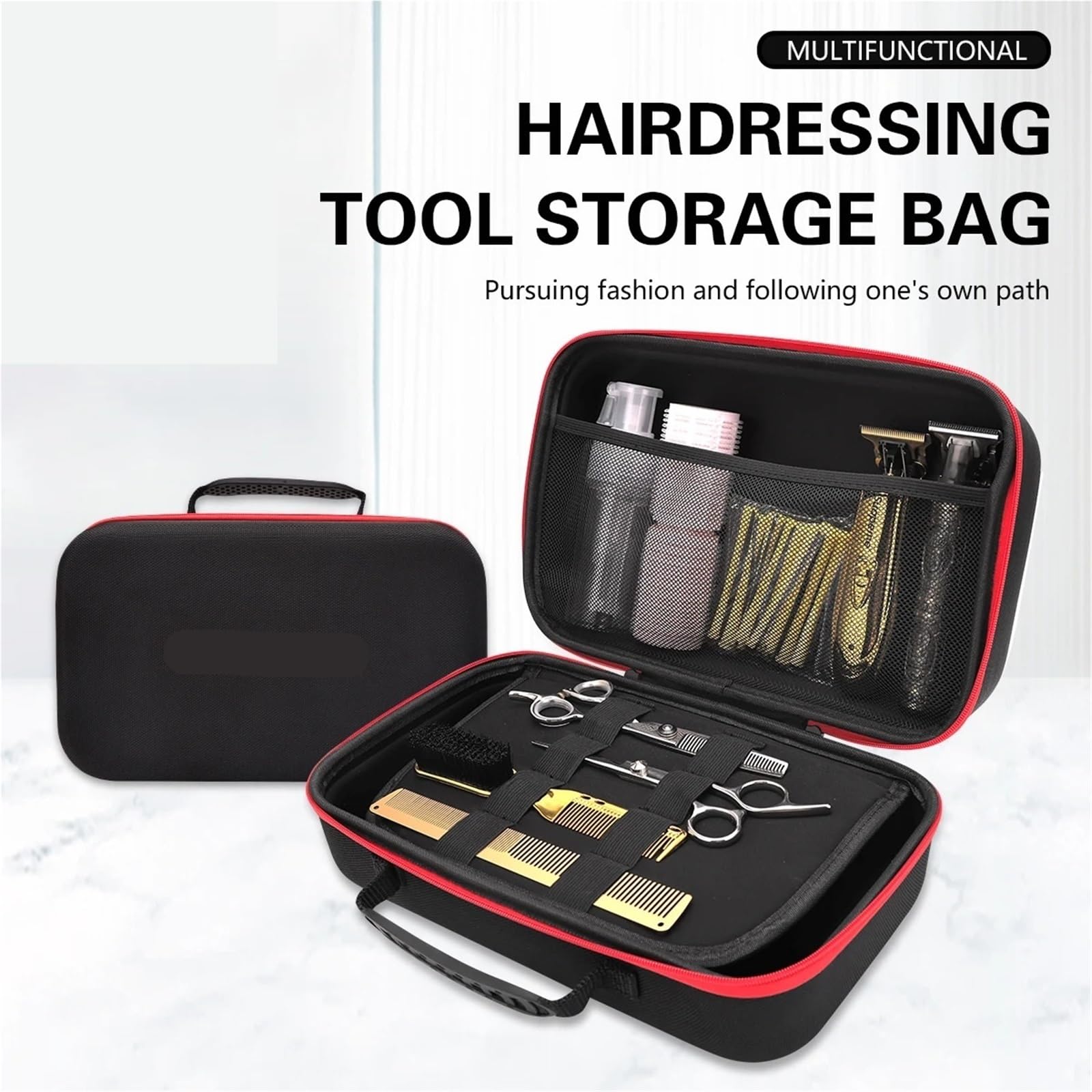 Stoßfest Haar Schere Fall Tasche Barber Widerstand Trimmer Widerstand Koffer Wasserdicht Nicht-defrmation Styling Werkzeug Box(L)