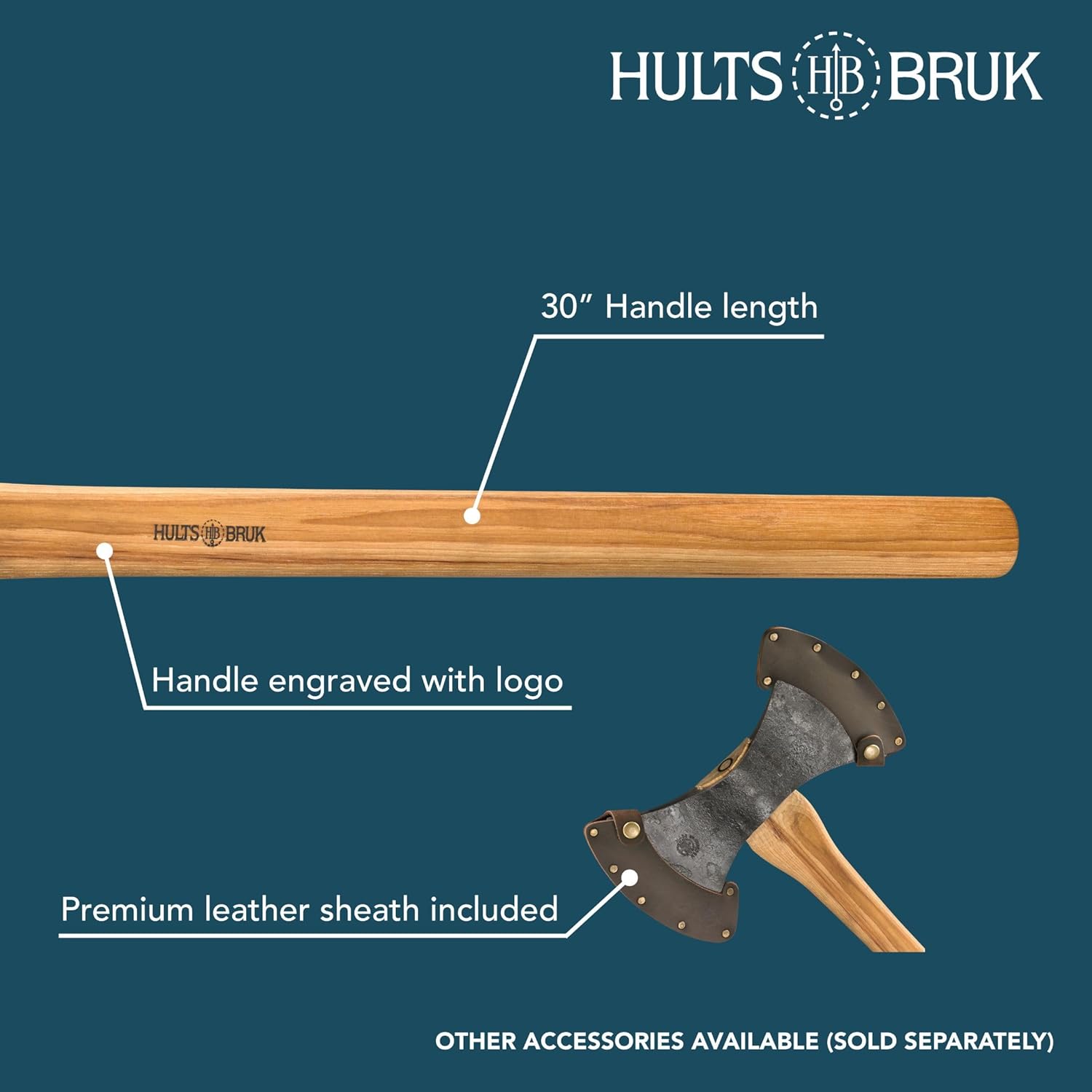Hults Bruk 840752 Motala Double Bit Axe - 3.75 lb Head, 30" Handle
