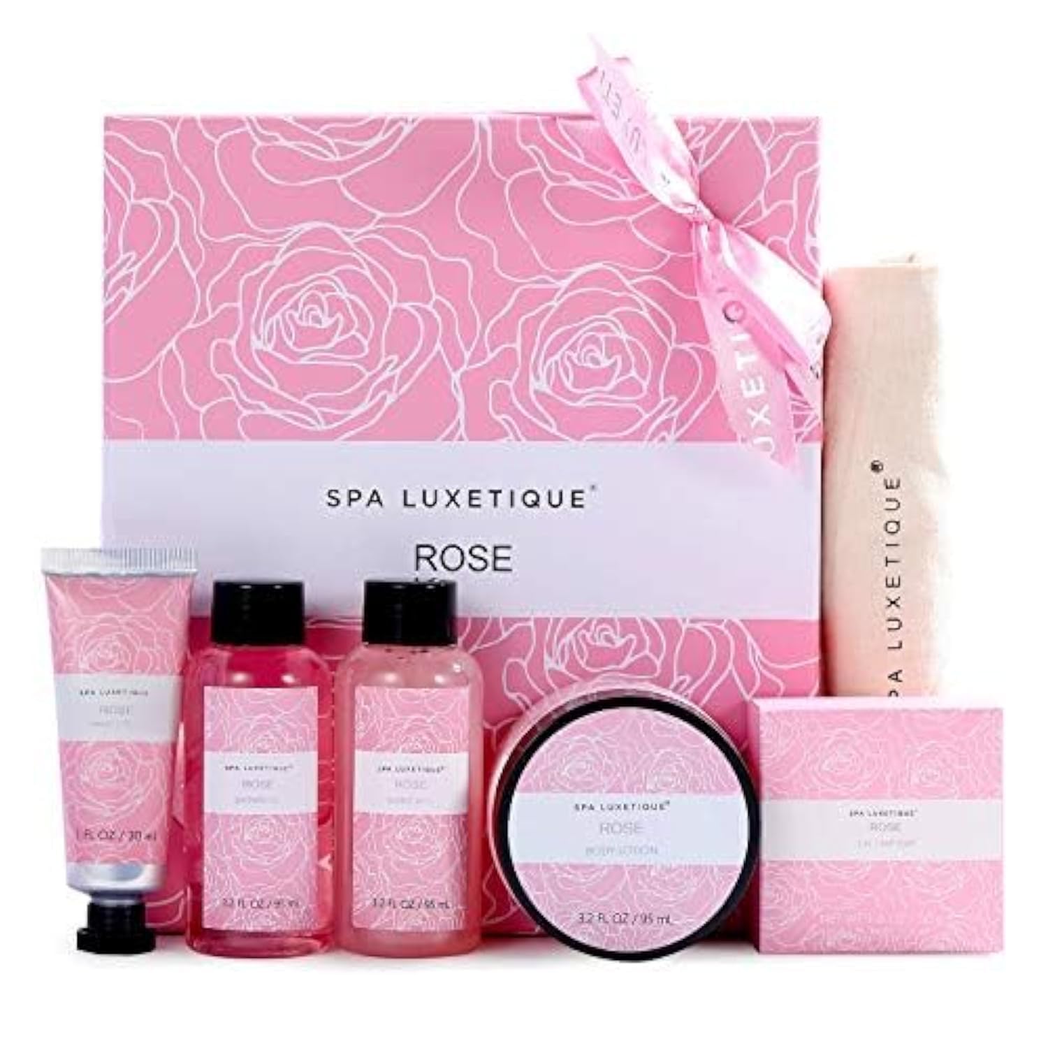 Spa Gifts for Women Spa Luxetique Bath and Body Gifts Set 6pcs Gift Baskets for Women Rose Bath Sets for Her Christmas Gifts For Her Spa Gifts for Women Spa Luxetique Bath and Body Gifts Set 6pcs Gift Baskets for Women Rose Bath Sets for Her Christmas Gifts For Her