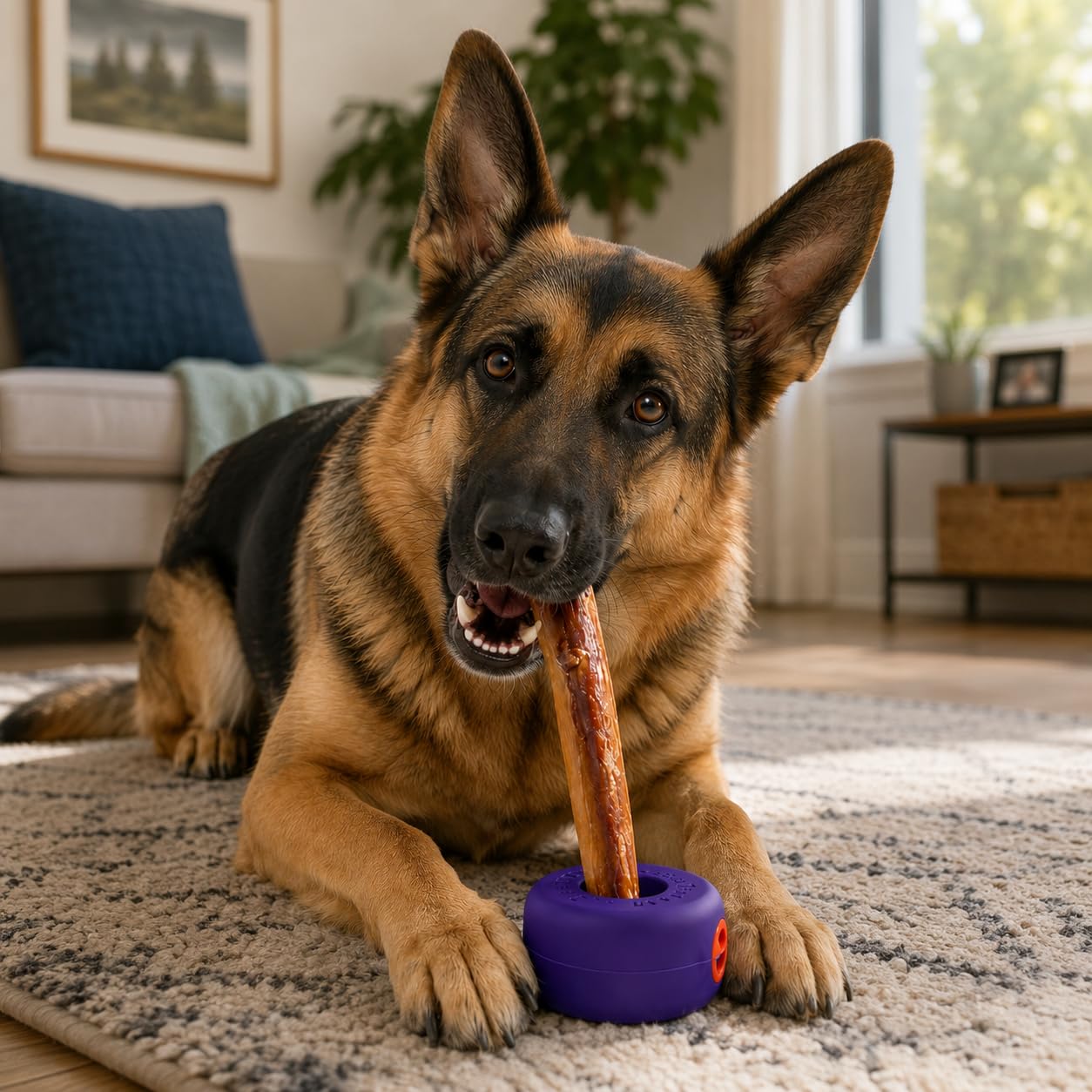 Bully Grip Bully Support de bâton pour chiens, dispositif de sécurité pour chien Bully Lok, empêche l'étouffement des chiens de petite, moyenne et grande taille, fromage de yak, collagène, mastication