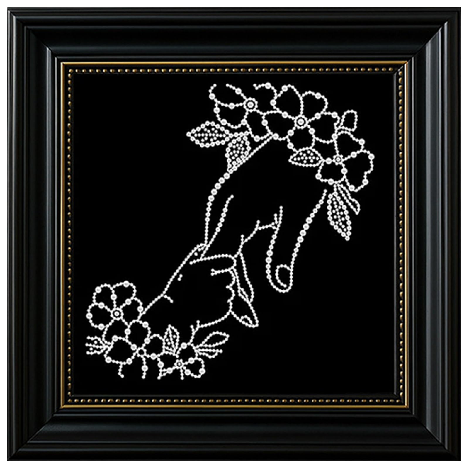 POETRYDRAW Holding Hand DIY Pearl Dot Painting with Frame Pearl Art Painting 27x27cm Decor (ZH124)