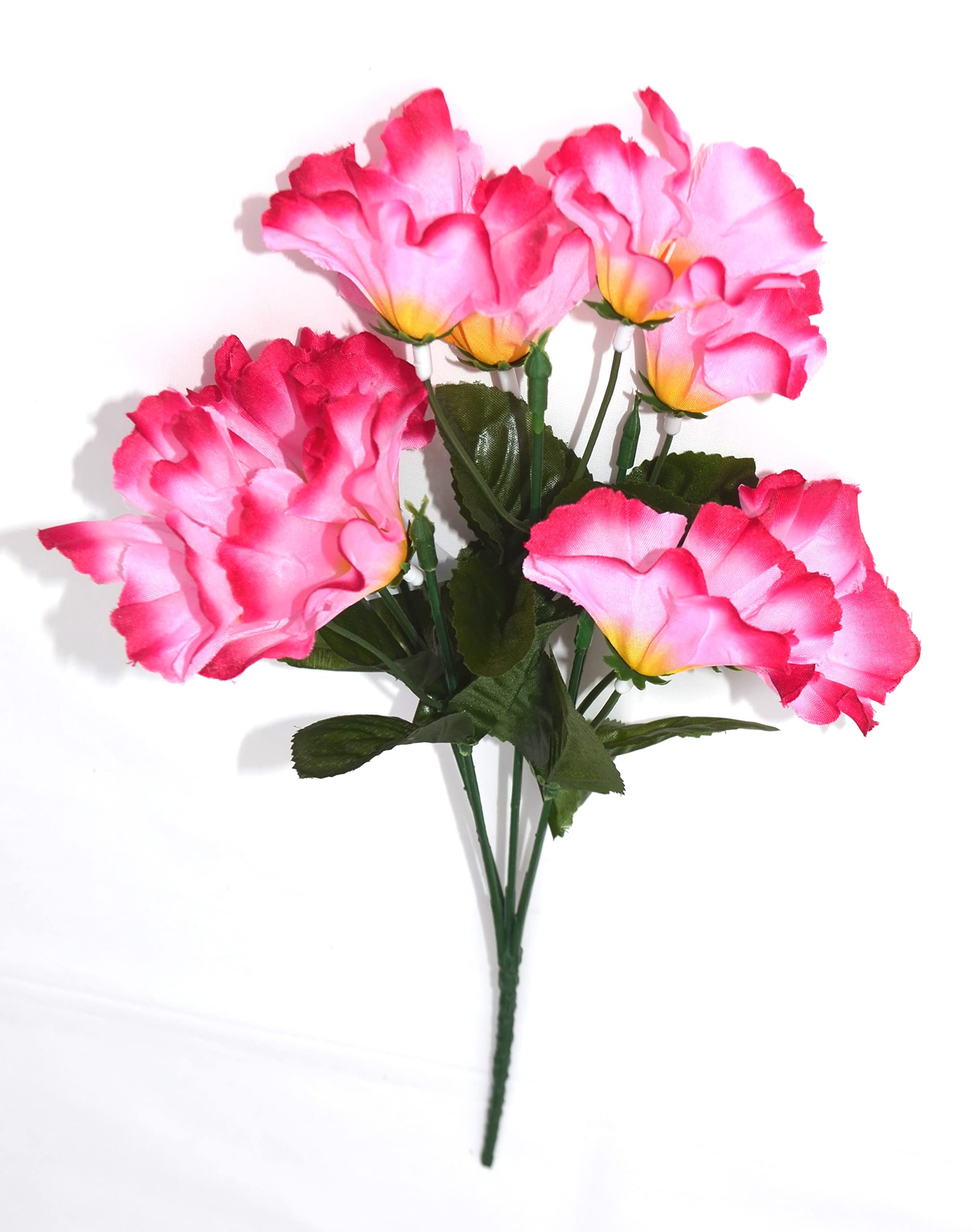 Rainwood Pink 1 X Real Look Yellow Petunia Artificial Fake Flowers Spray Bush Wedding Easter (Pink)