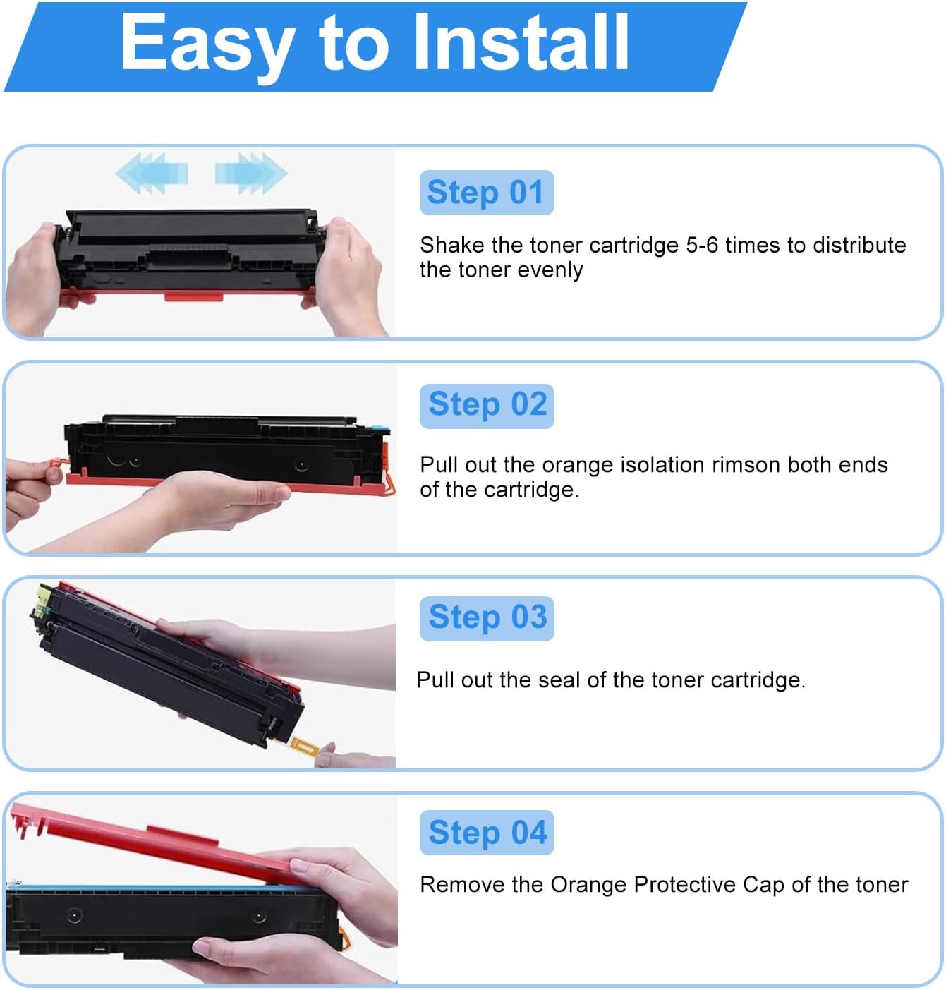 Compatible Toner Cartridge Replacement for HP 201X CF400X 201A CF400A Color LaserJet Pro MFP M277dw M277c6 M252dw M252n M252 M277 M277n 277dw Ink Printer (Black, 2-Pack)