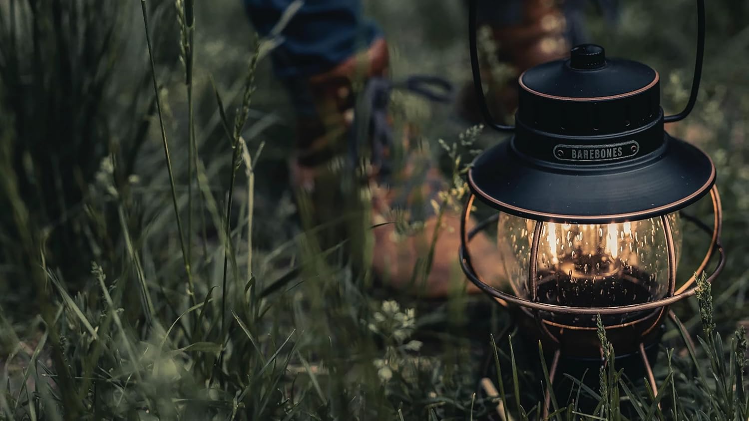 Barebones Railroad Lantern – Antique Bronze, Vintage-Inspired LED Camping Lantern with Rechargeable Battery – Adjustable Brightness Outdoor Light for Camping Gear, Backyard, and Home Decor - Image 6