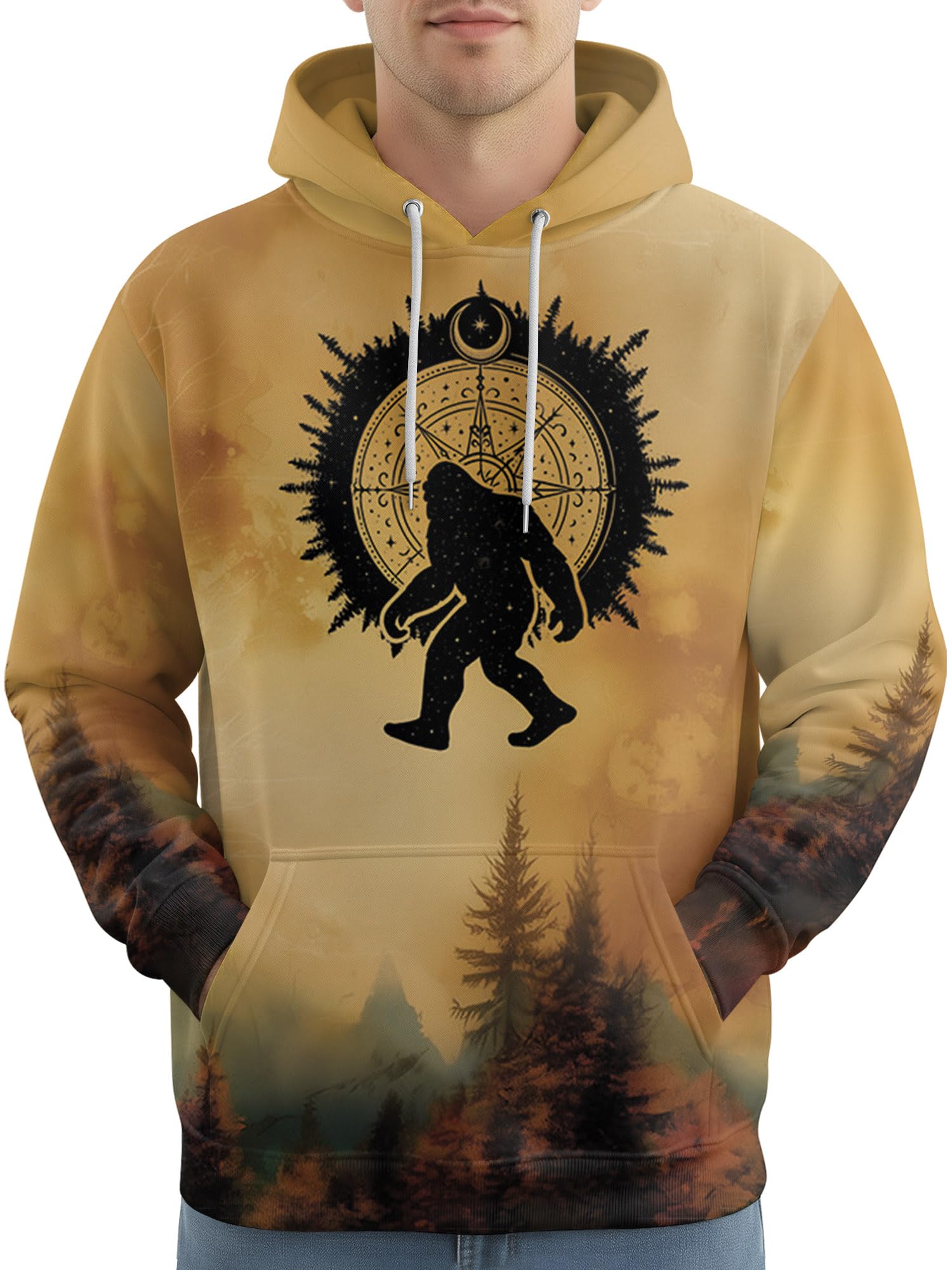 PAGYMO Graphic Hoodies for Men Funny Novelty Pullover Hooded Sweatshirt