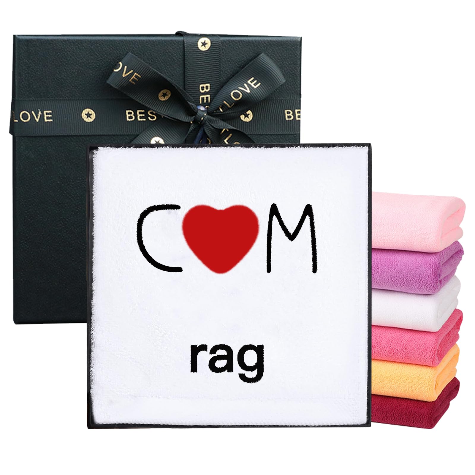 Personalized Embroidered Shag Rag, Valentine Cute Gag Gifts for Men Boyfriend Fiance, Couples one Year, First Romantic Anniversary, Aniversario, Wedding, White Elephant Presents, Deployment Essentials