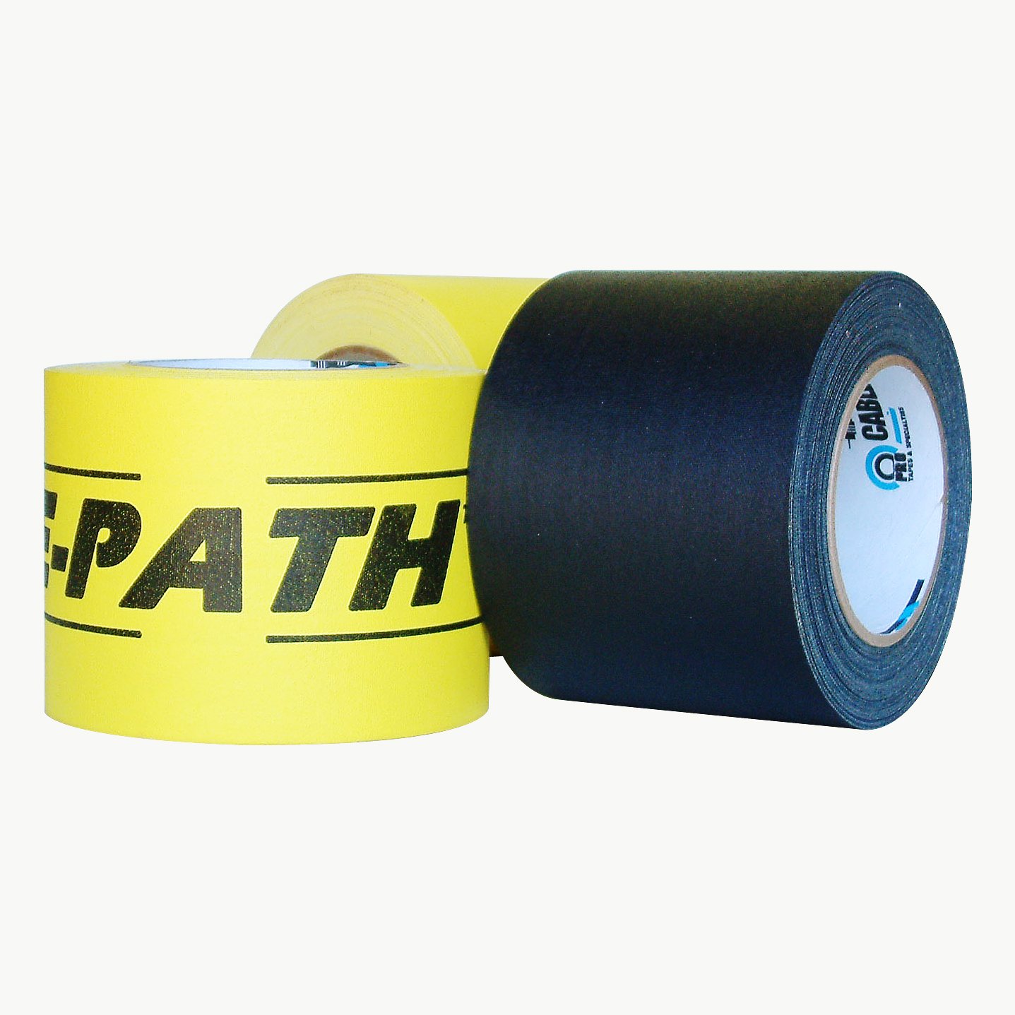 ProTapes Cable Path Cured Rubber Resin Zone Coated Gaffers Tape, 12.5 mil Thick, 30 yds Length, 6" Width, Yellow Printed Black (Pack of 1)